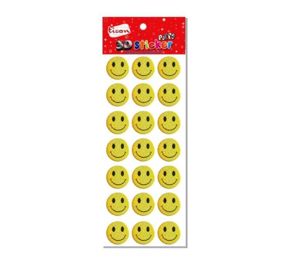 Ticon Puffy Sticker Gülen Yüz Tps-001/13