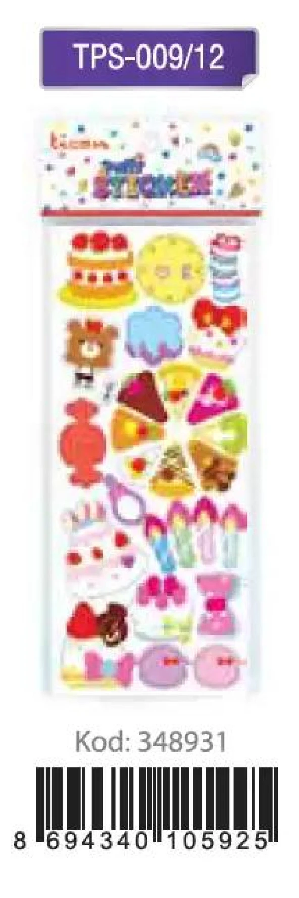 Ticon Puffy Sticker Pasta Tps-009/12