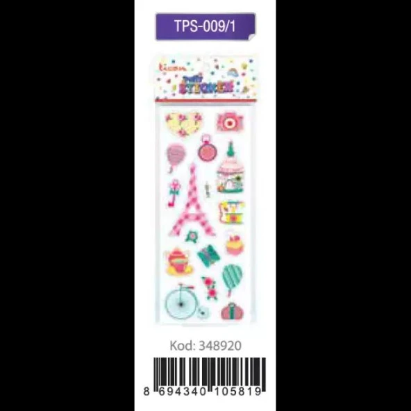 Ticon Puffy Sticker Paris Tps-009/1