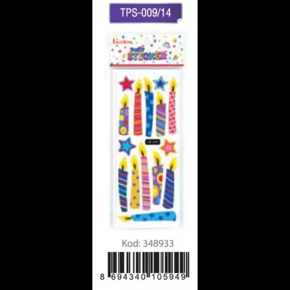 Ticon Puffy Stıcker Mum Tps-009/14