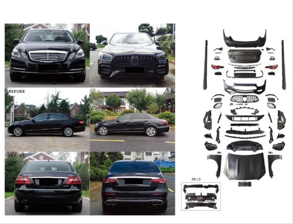 W212 (2014-2016) Lcı  İçin 2020+ W213 E63 Görünüm Full Facelift Body Kıt - 2