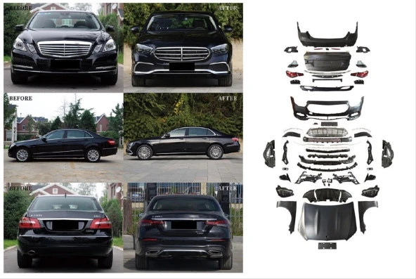 W212 (2011-2013)  İçin 2020+ W213 Exclusive Görünüm Full Facelift Body Kıt - 1