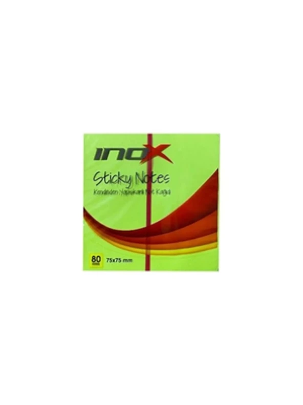 Inox Yapışkanlı Not Kağıdı Şeffaf 75x75 Yeşil 09674