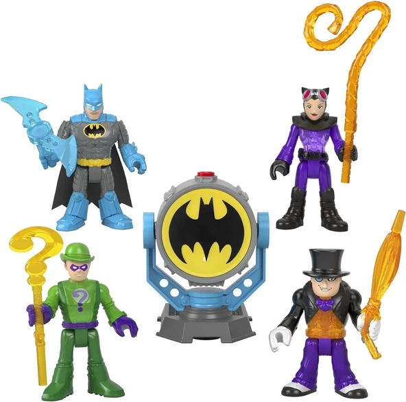 Imaginext DC Super Friends Bat-Tech Bat-Signal Figür Seti, 3-8Y, HFD47