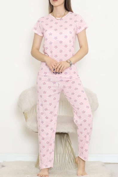 Desenli Pijama Takımı Pembelibeyaz - 130.1287. - 4
