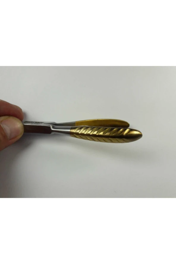 Haırcraft Hc00507 Tırnak Pensi Çelik Yarım Sarı 12 cm Kalın Desenli