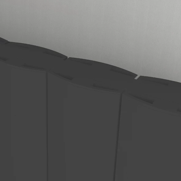 Sanica Simetrik Dizayn Radyatör Antrasit Alüminyum Yatay (Double) 600 x 1130 mm - Resim 3