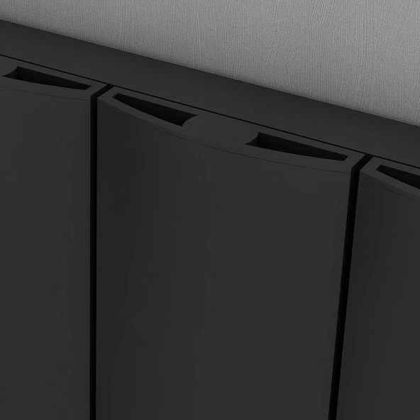 Sanica Simetrik Dizayn Radyatör Antrasit Alüminyum Yatay (Double) 600 x 1336 mm - Resim 3