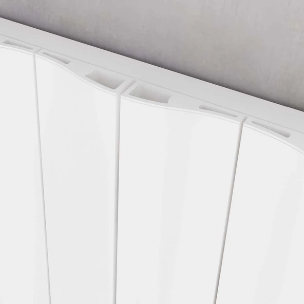 Sanica Asimetrik Dizayn Radyatör Beyaz Yatay (Single) 600 x 615 mm - Resim 3