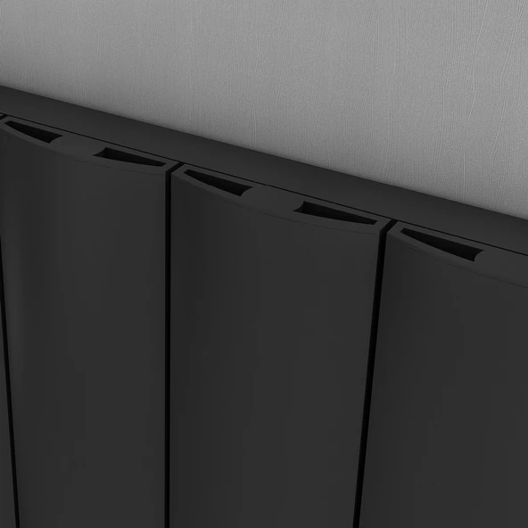 Sanica Simetrik Dizayn Radyatör Antrasit Alüminyum Yatay (Single) 600 x 1336 mm - 3