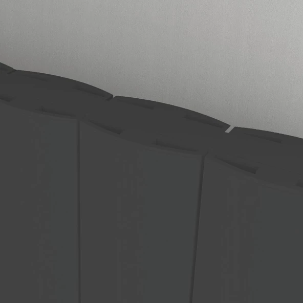 Sanica Simetrik Dizayn Radyatör Antrasit Alüminyum Yatay (Double) 600 x 718 mm - Resim 3