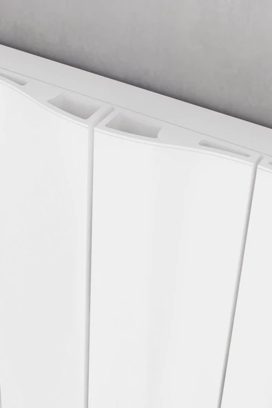 Sanica Asimetrik Dizayn Radyatör Beyaz Yatay (Double) 600 x 1233 mm - Resim 3