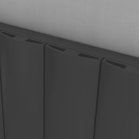 Sanica Simetrik Dizayn Radyatör Antrasit Alüminyum Yatay (Single) 600 x 718 mm - 3