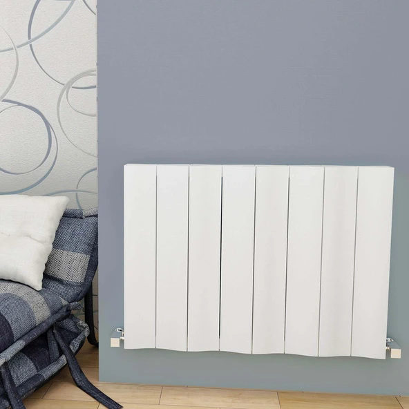 Sanica Asimetrik Dizayn Radyatör Beyaz Yatay (Single) 600 x 409 mm - 1