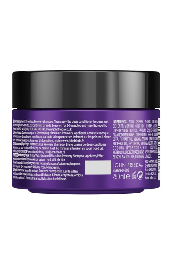 JOHN FRİEDA FRİZZ EASE KURU VE HASAR GÖRMÜŞ SAÇLAR IÇİN SAÇ BAKIM MASKESİ - Resim 2