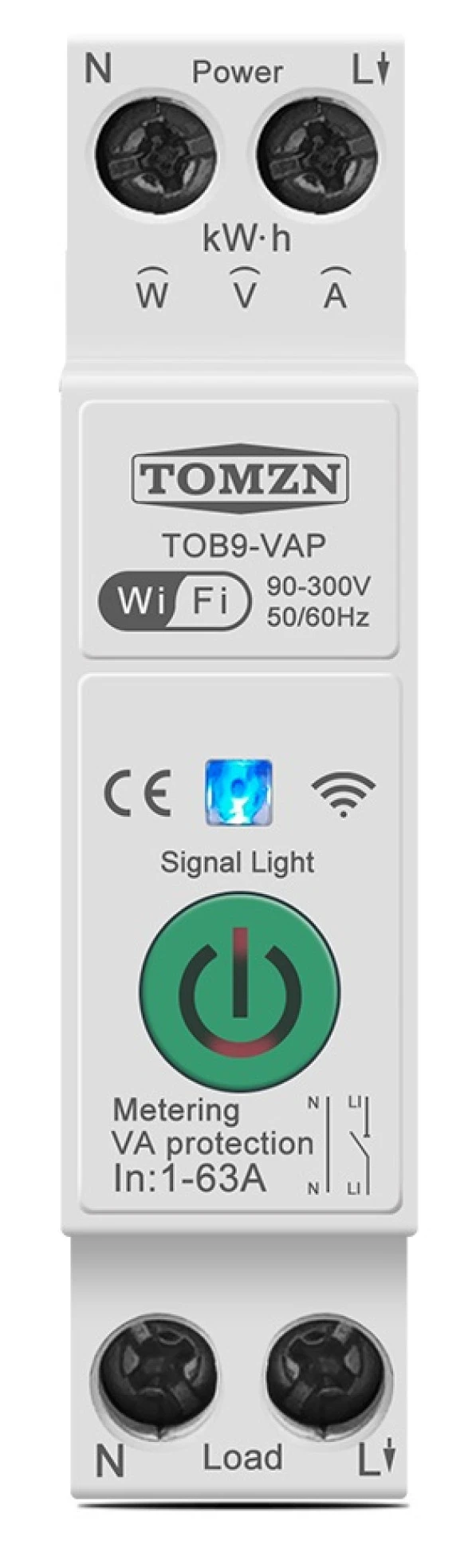 Tomzn Akıllı Voltaj ve Akım Koruma Rölesi, WiFi Özellikli Dahili Enerji Ölçer 63A - Akıllı Sigorta - 7