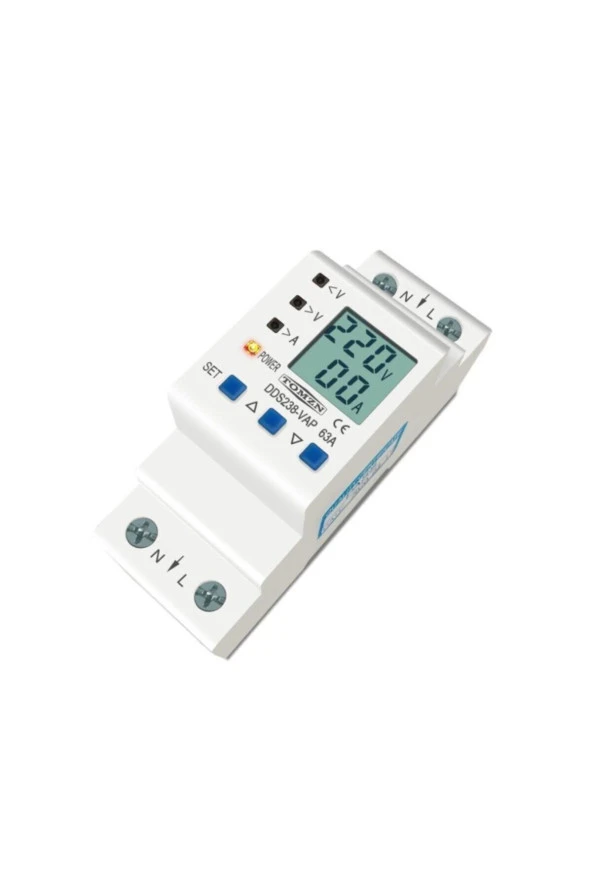 Tomzn Hiking Voltaj ve Akım Koruma Rölesi Yüksek Alçak Gerilim ve Akım Koruyucu Röle 63A - 3