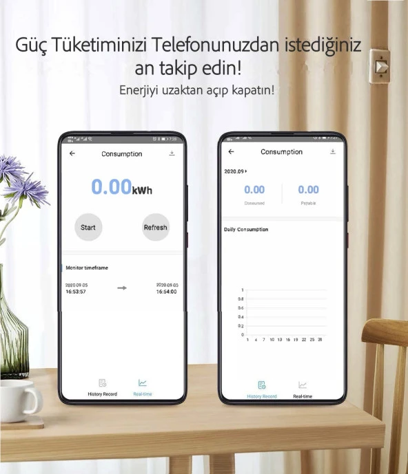Tomzn Akıllı Voltaj ve Akım Koruma Rölesi, WiFi Özellikli Dahili Enerji Ölçer 63A eWelink Uyumlu - 4