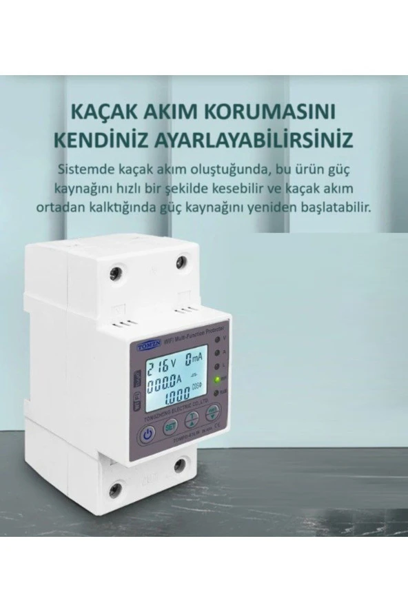 Tomzn Kaçak Akım Koruma Rölesi Ve Yüksek Voltaj Ve Akım Koruyucu Röle 80A Devrimsel Yenilik - 4