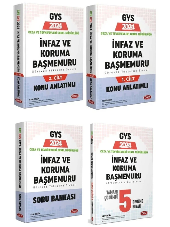 2024 GYS Ceza ve Tevkifevleri İnfaz ve Koruma Başmemuru Konu + Soru + 5 Deneme 3 lü Set Data Yayın
