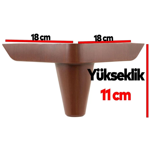 20'li Set Aspen Lüks Mobilya Koltuk Kanepe Tv Ünitesi Destek Ayağı 11 cm Ahşap Desenli Ayakları - 2