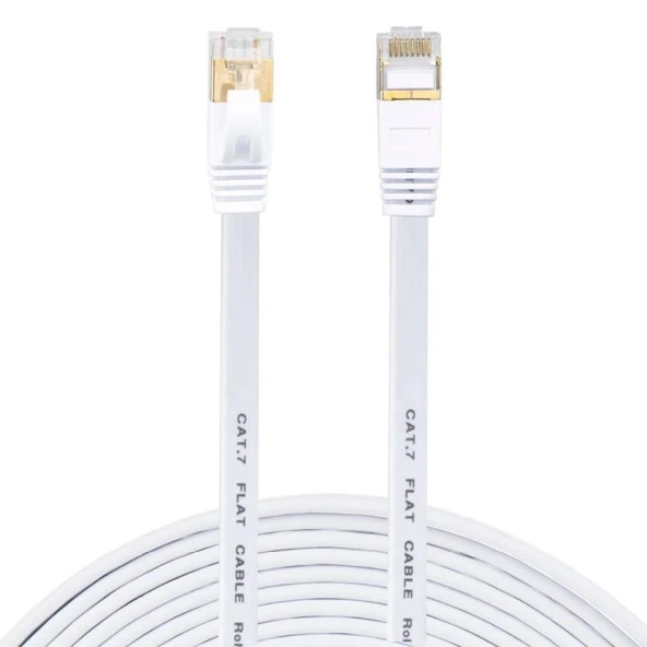 Cat7 Ethernet RJ45 Modem İnternet Kablosu Flat 5 Metre 10Gbps 600Mhz 4259