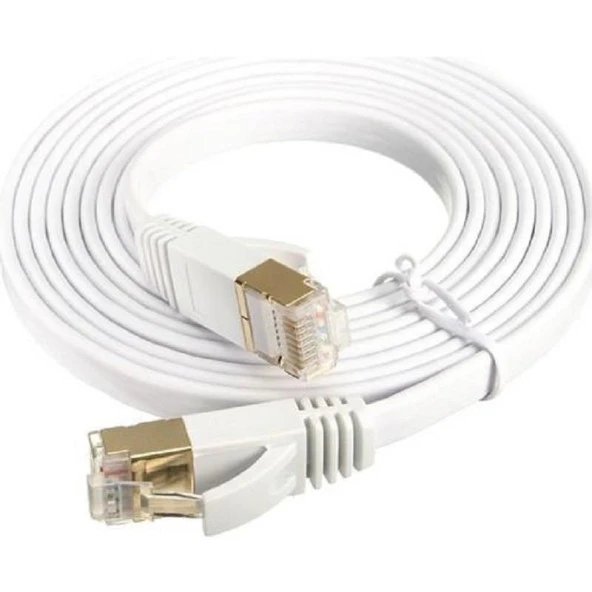 Ancheyn Cat7 Ethernet RJ45 Modem İnternet Kablosu 10Gbps 600Mhz Flat Kablo 3 Metre 4257 - 4