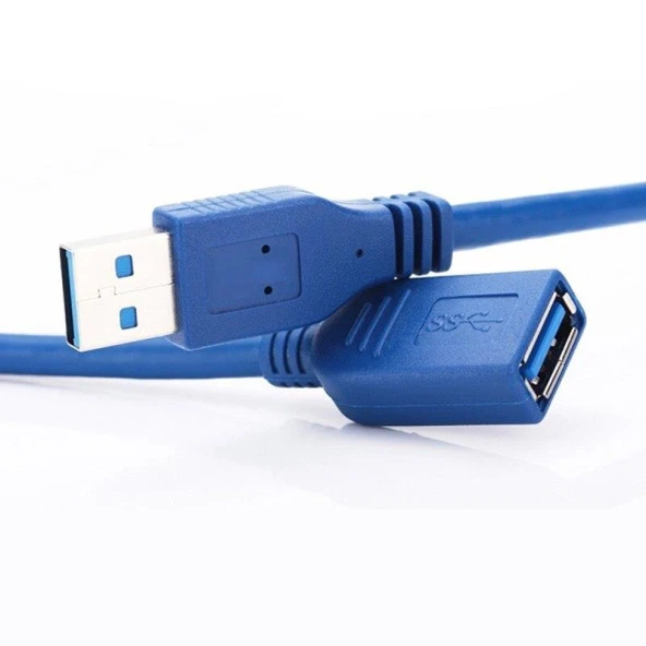 USB 3.0 HDD Harddisk Bilgisayar Uzatma Kablosu 1.5 Metre Mavi 4288 - 4