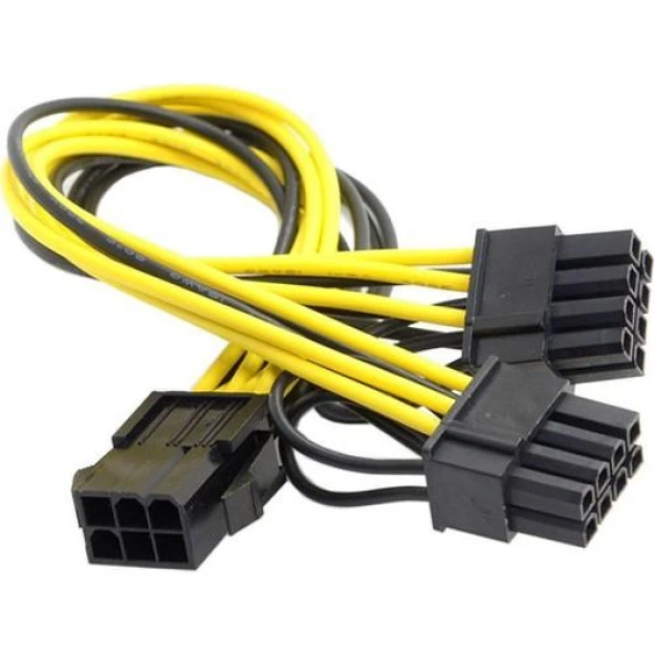Ancheyn Pci e 8 Pin (6+2) 2X Pci-e Ekran Kartı Power Çoklayıcı Kablosu 4302 - 4
