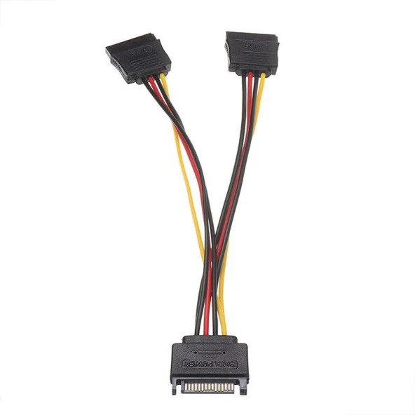 Ancheyn Sata Çoklayıcı 15 Pin 1 Erkek 2 Dişi 2 Port Çoklayıcı Y Splitter Hdd Bağlantı Kablosu 4426 - 4