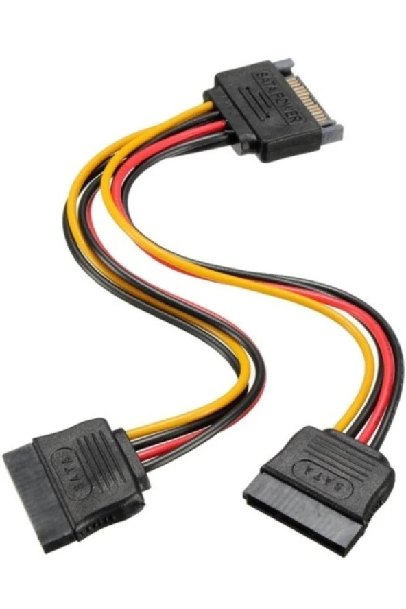 Ancheyn Sata Çoklayıcı 15 Pin 1 Erkek 2 Dişi 2 Port Çoklayıcı Y Splitter Hdd Bağlantı Kablosu 4426 - 8