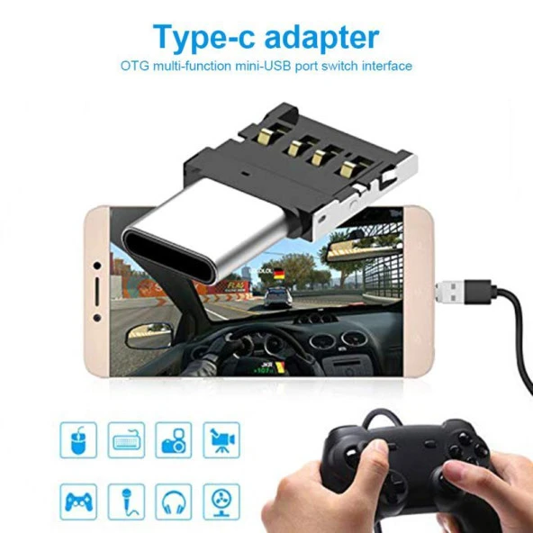 Type C To Usb Çevirici Mini Dönüştürücü OTG Adaptör 4497 - 6