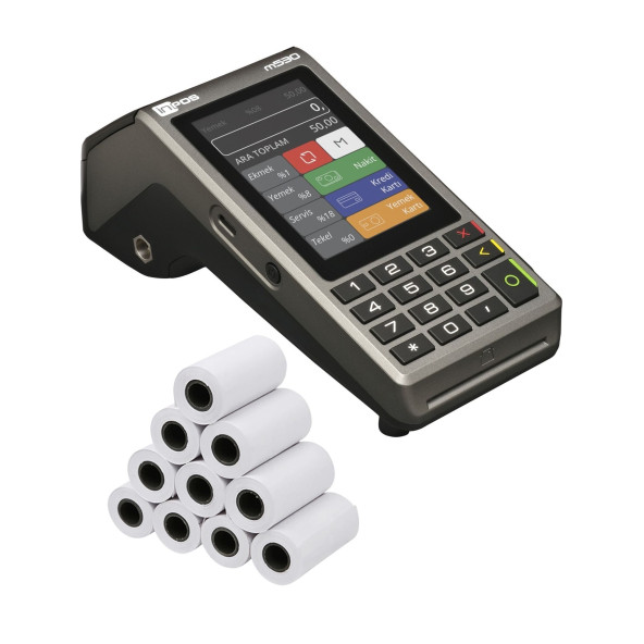inpos m530 4G Bağlantı ve QR Karekod + Temassız Ödeme Özellikli Yeni Nesil Yazar Kasa Pos