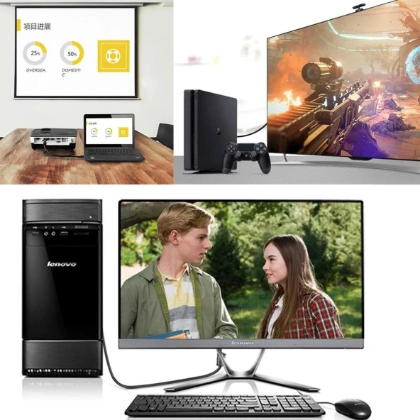 Ancheyn Dvi To Dvi Monitör Ekran Kablosu 1.5 Metre Ara Bağlantı Dvi-D 24+1 4577 - 7