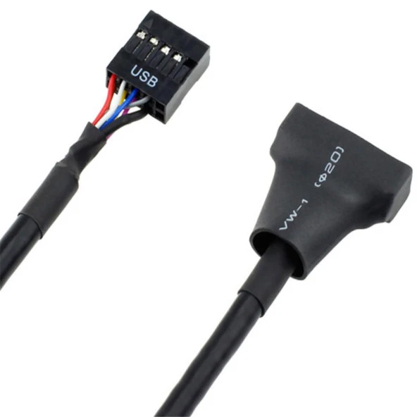 9 Pin USB 2.0 Dişi 19 Pin USB 3.0 Erkek Çevirici Dönüştürücü Adaptör Kablosu 4584 - 6