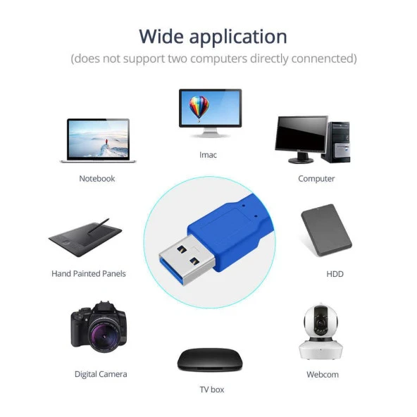 Ancheyn Usb 3.0 Erkek Erkek Ara Bağlantı Kablosu HDD Harddisk Uzatma Ekleme 30 Cm 4955 - Resim 4