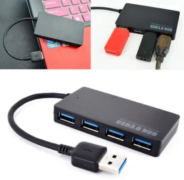 Ancheyn 4 Port USB Hub USB 3.0 ve 2.0 USB Çoklayıcı Çoğaltıcı Switch Adaptör 5265 - Resim 5