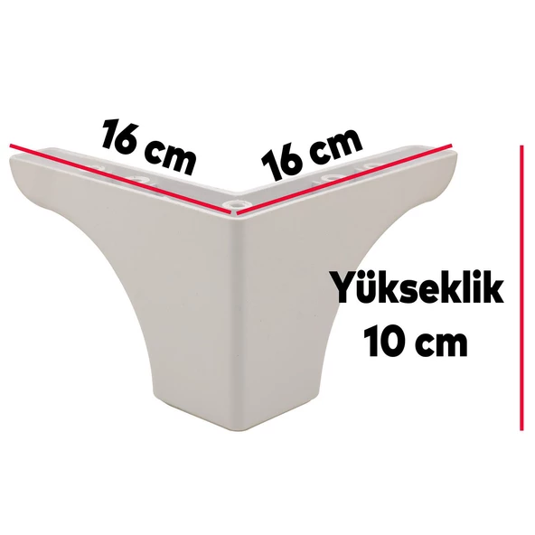 20'li Set Rose Lüks Mobilya Koltuk Kanepe Tv Ünitesi Destek Ayağı 10 cm Beyaz Ayakları - Resim 2