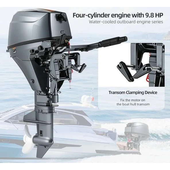 Tomking TK098-S 4 Zamanlı Kısa Şaft Bot Motoru 9.8 Hp - 4