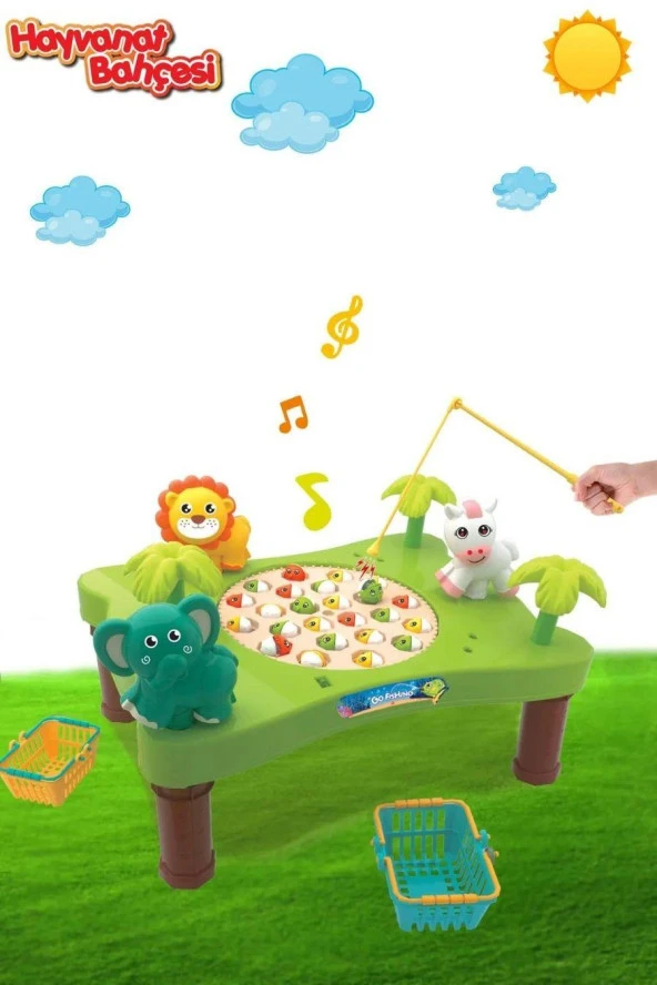 Oyuncak Müzikli Mıknatıslı Masalı Balık Yakalama Oyun Seti - 3