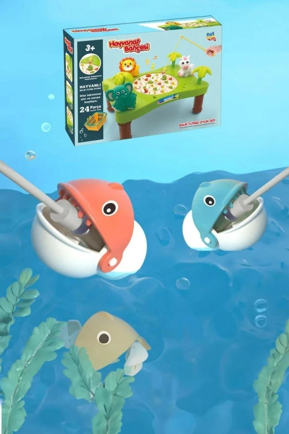 Oyuncak Müzikli Mıknatıslı Masalı Balık Yakalama Oyun Seti - 4