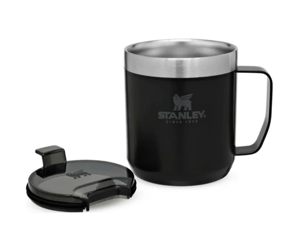 Stanley Kulplu Termos Bardak Siyah Kamp Mug 0,35 Lt