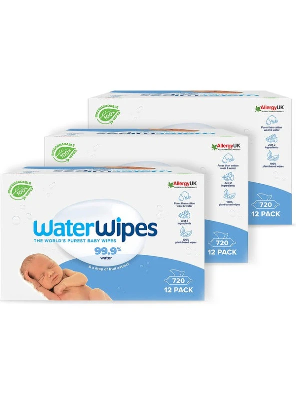 Waterwipes Yeni Biode gradable Original Baby Wipes (36X60 - 2160 Yaprak)