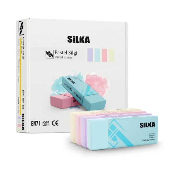 Silka Pastel Silgi Küçük Boy ART-45 (30 Adet)