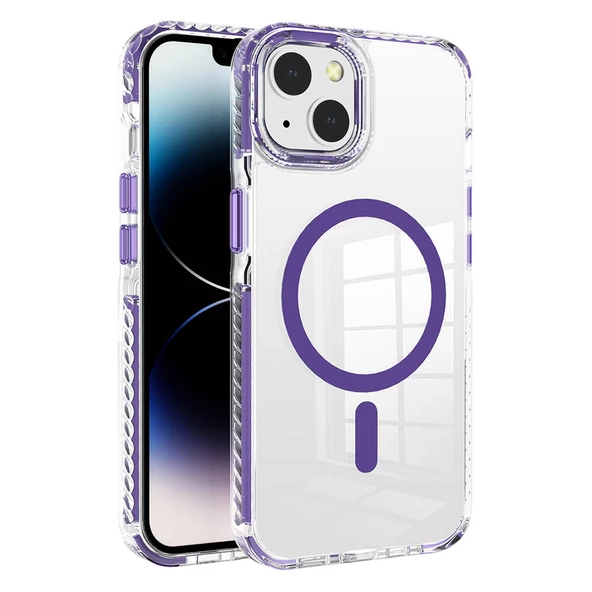 iPhone 12 Kılıf Magsafe Şarj Özellikli Airbagli Takılabilir Askı Aparatlı Nana Kılıf - Resim 2