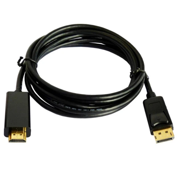 Displayport To Hdmi 3 Metre Çevirici Dönüştürücü Adaptor Kablosu