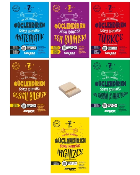 7. Sınıf Matematik Fen Türkçe Sosyal Din ve İngilizce Güçlendiren Soru Bankası 6lı Set