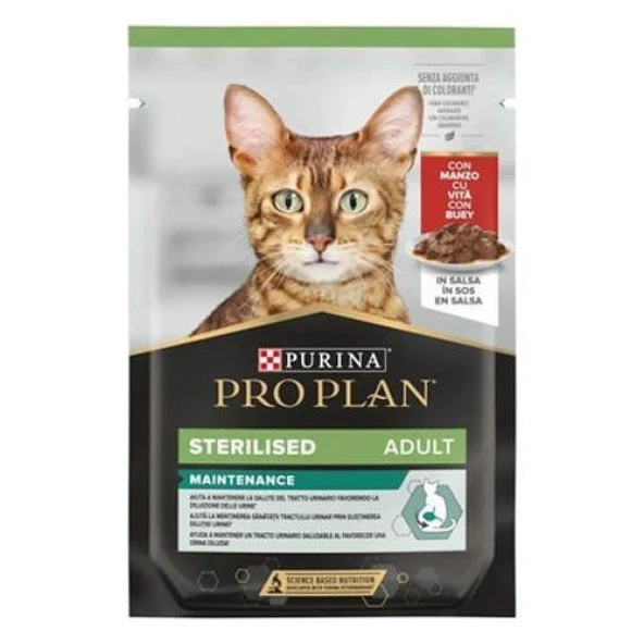 Pro Plan Biftekli Steril Pouch Kısır Kedi Konservesi 85 Gr