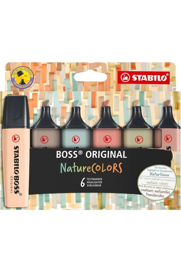 Boss Nature Colors 6'lı Fosforlu Kalem Set / 51001583