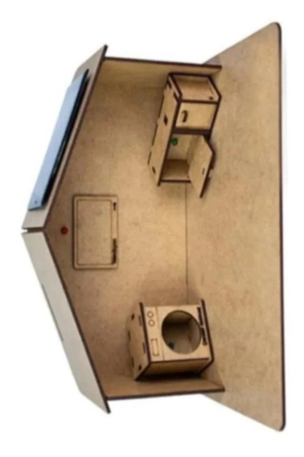 Güneş Enerjili Ev Yapım Seti 1 Paket Güneş Paneli Mantar Led Lamba Mdf Ev Maketi Deney Proje - Resim 3